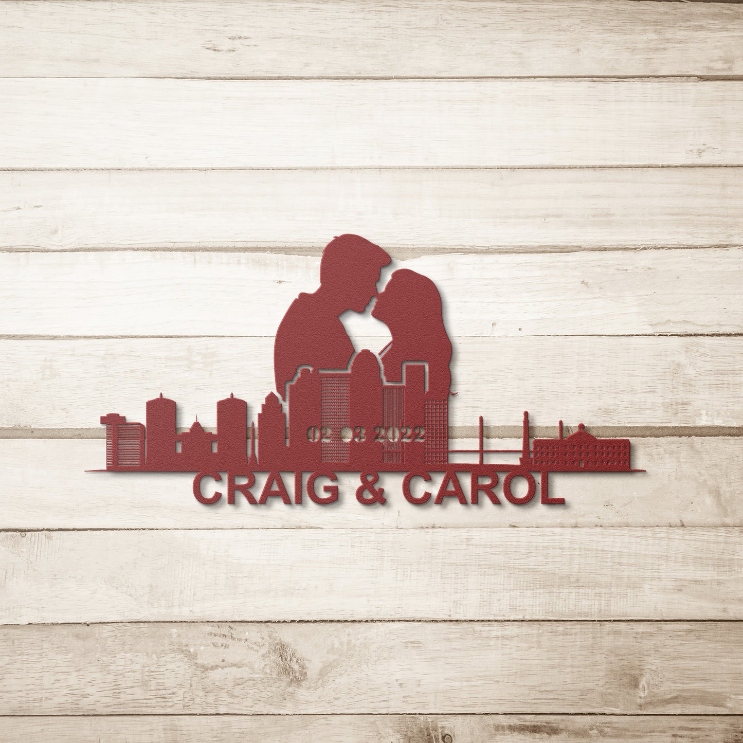 Personalized Louisville Boyfriend Anniversary Metal Wall Art