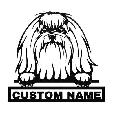 Personalized Maltese Dog Metal Sign - Maltese Custom Name Wall Decor, Metal Signs Customized Outdoor Indoor, Wall Art Gift For Maltese Dog Lover