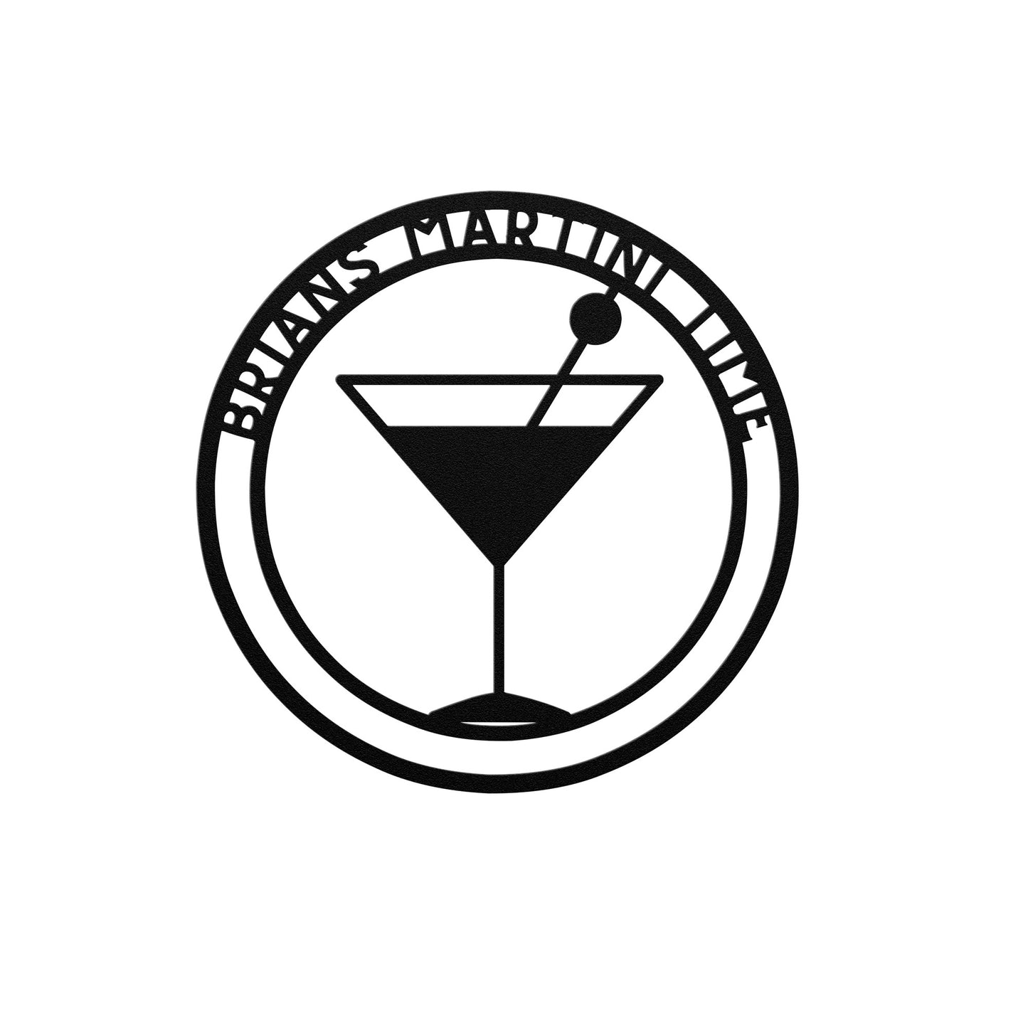 Personalized Martini Metal Sign - Customised Martini  Wall Decor, Martini  Metal Signs Customized Outdoor Indoor
