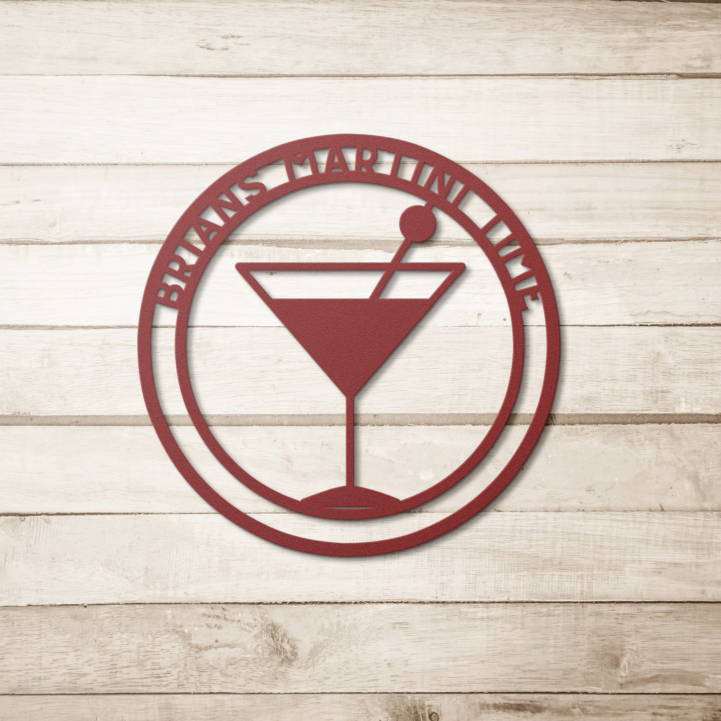Personalized Martini Metal Sign - Customised Martini  Wall Decor, Martini  Metal Signs Customized Outdoor Indoor