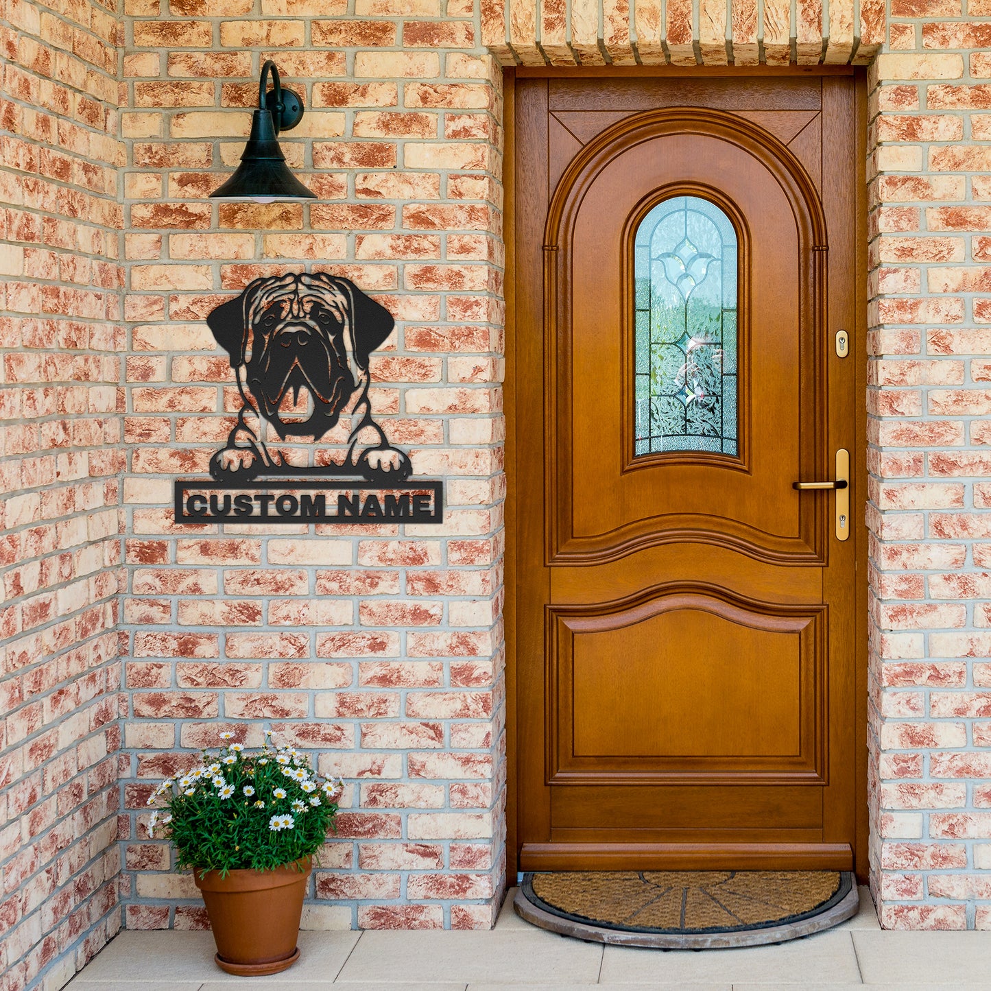 Personalized Mastiff Dog Metal Sign - Mastiff Custom Name Wall Decor, Metal Signs Customized Outdoor Indoor, Wall Art Gift For Mastiff Dog Lover