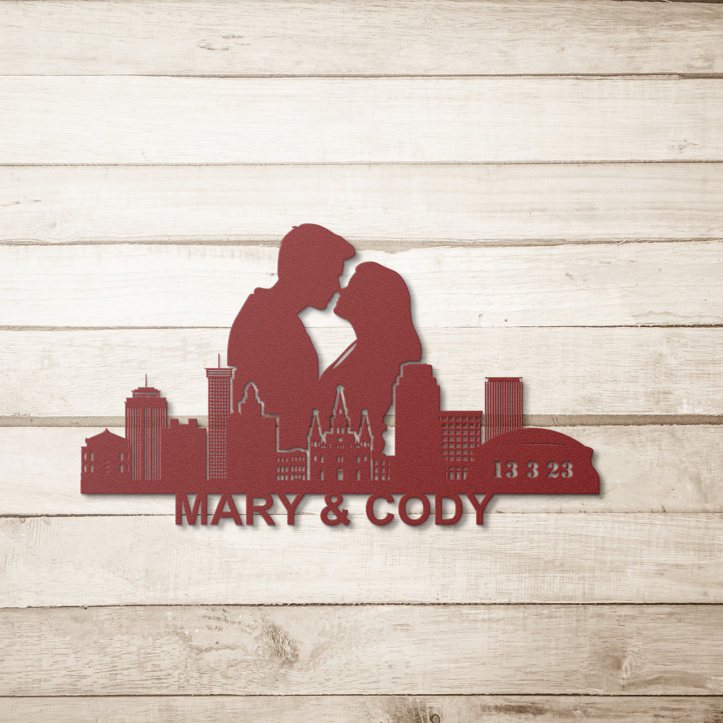 Personalized New Orleans Boyfriend Anniversary Metal Wall Art