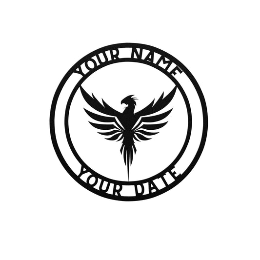 Personalized Phoenix Metal Sign - Customised Phoenix Wall Decor, Nurse Phoenix Wall Art Signs Customized Outdoor Indoor