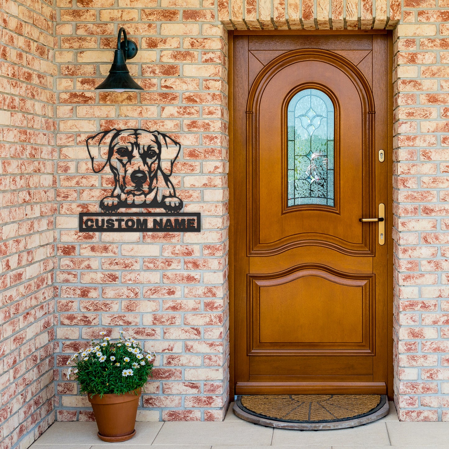 Personalized Rhodesian Ridgeback Dog Metal Sign - Rhodesian Ridgeback Custom Name Wall Decor, Metal Signs Customized Outdoor Indoor, Wall Art Gift For Rhodesian Ridgeback Dog Lover