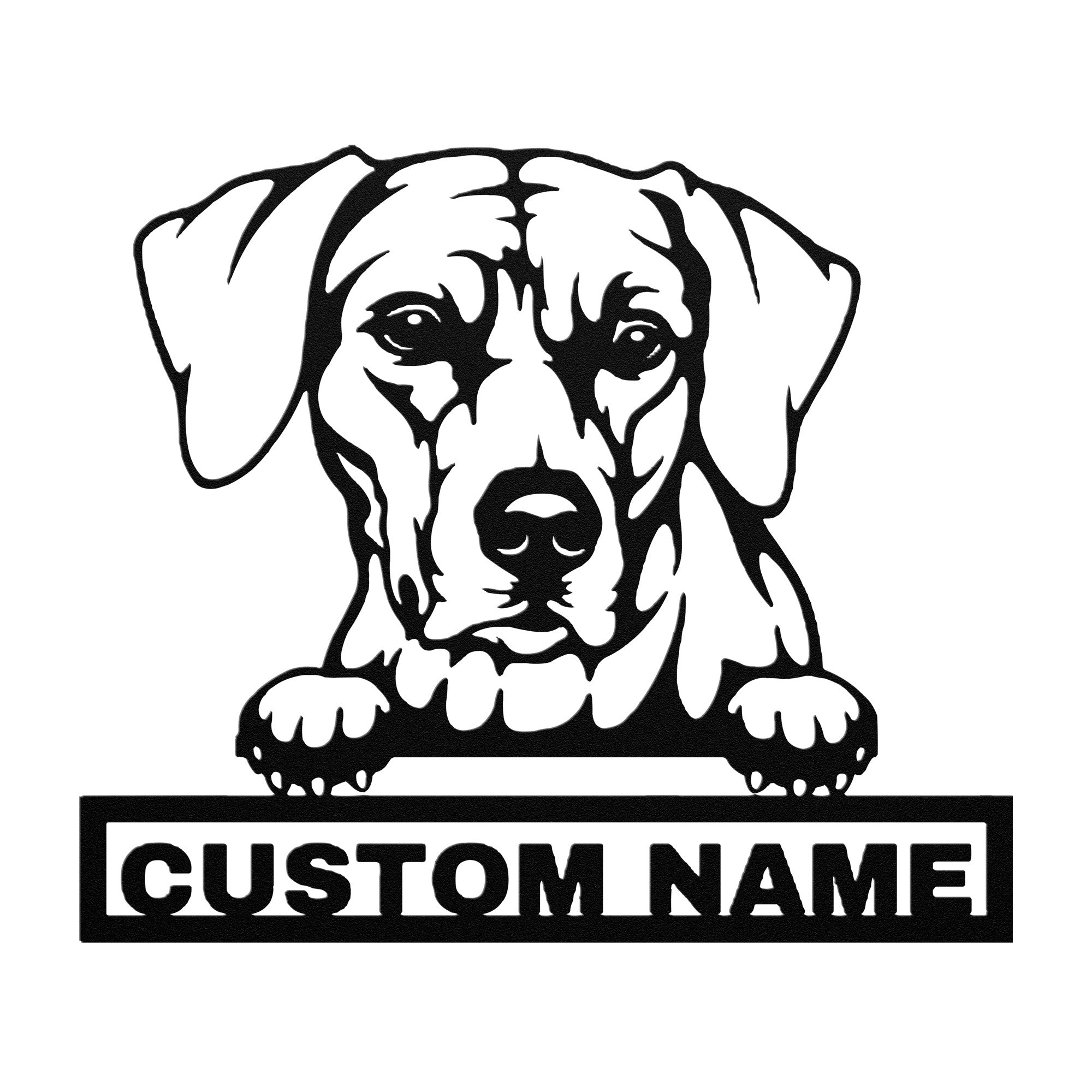 Personalized Rhodesian Ridgeback Dog Metal Sign - Rhodesian Ridgeback Custom Name Wall Decor, Metal Signs Customized Outdoor Indoor, Wall Art Gift For Rhodesian Ridgeback Dog Lover