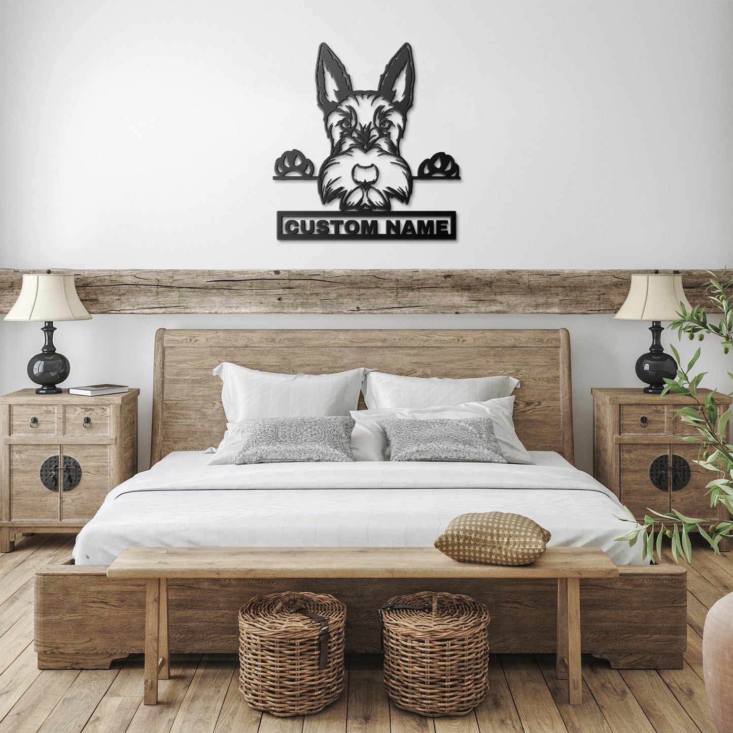 Personalized Scottish Terrier Dog Metal Sign - Scottish Terrier Custom Name Wall Decor, Metal Signs Customized Outdoor Indoor, Wall Art Gift For Scottish Terrier Dog Lover