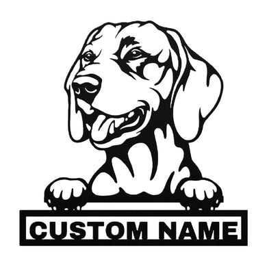 Personalized Vizsla Dog Metal Sign - Vizsla Custom Name Wall Decor, Metal Signs Customized Outdoor Indoor, Wall Art Gift For Vizsla Dog Lover