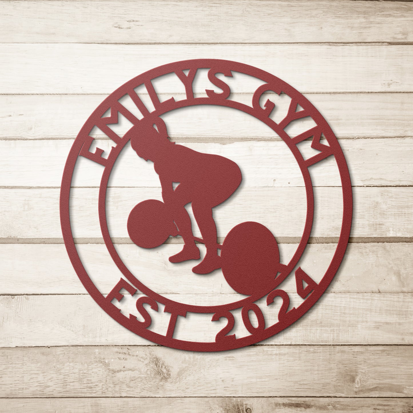 Personalized Womens GYM Metal Sign - Womens Home Gym Wall Decor, Fitnes Metal Signs Customized Outdoor Indoor