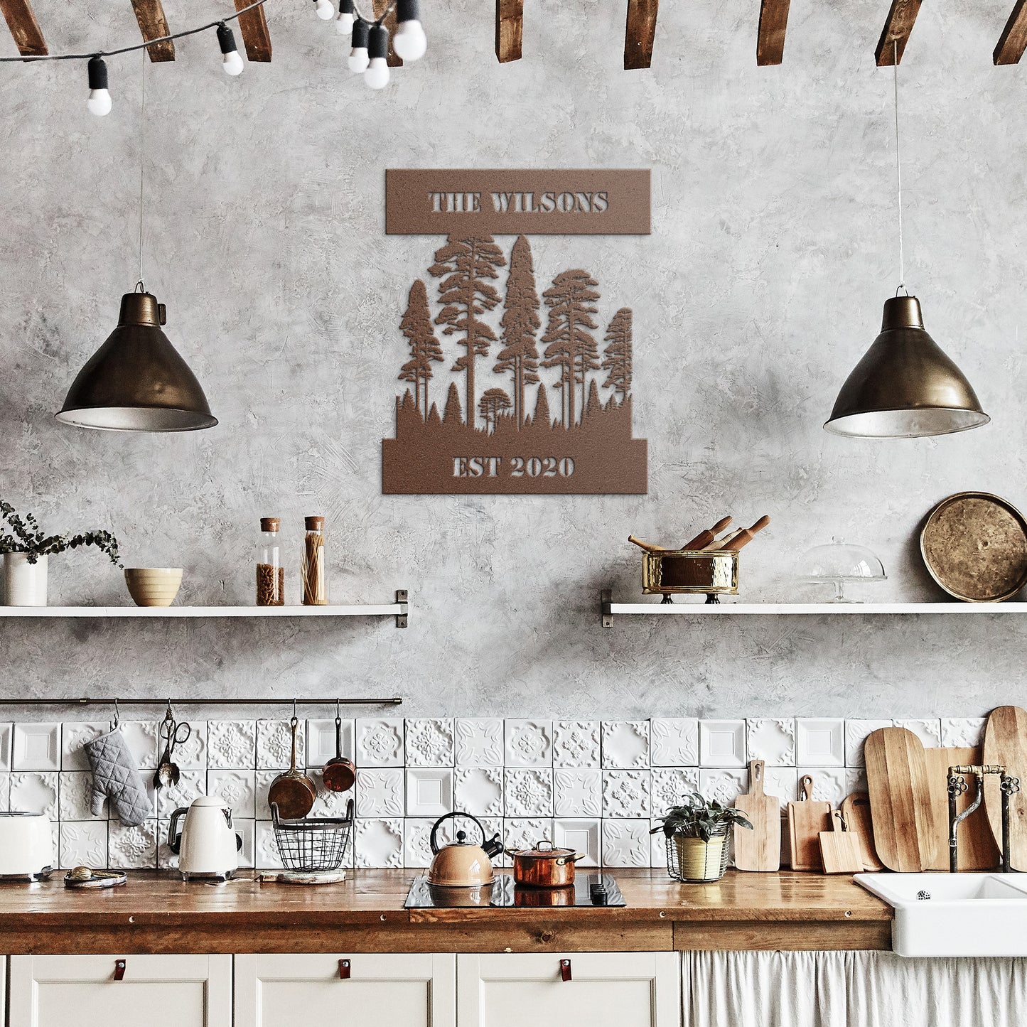 Pine Tree Metal Wall Art