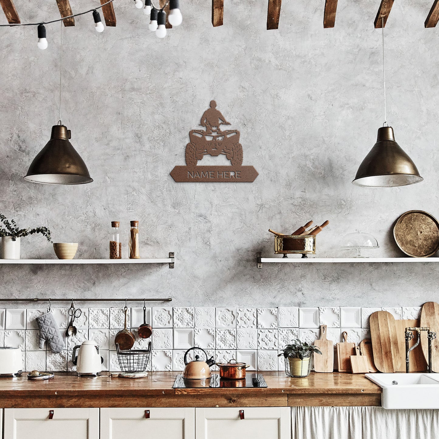 Quadbike Metal Wall Art