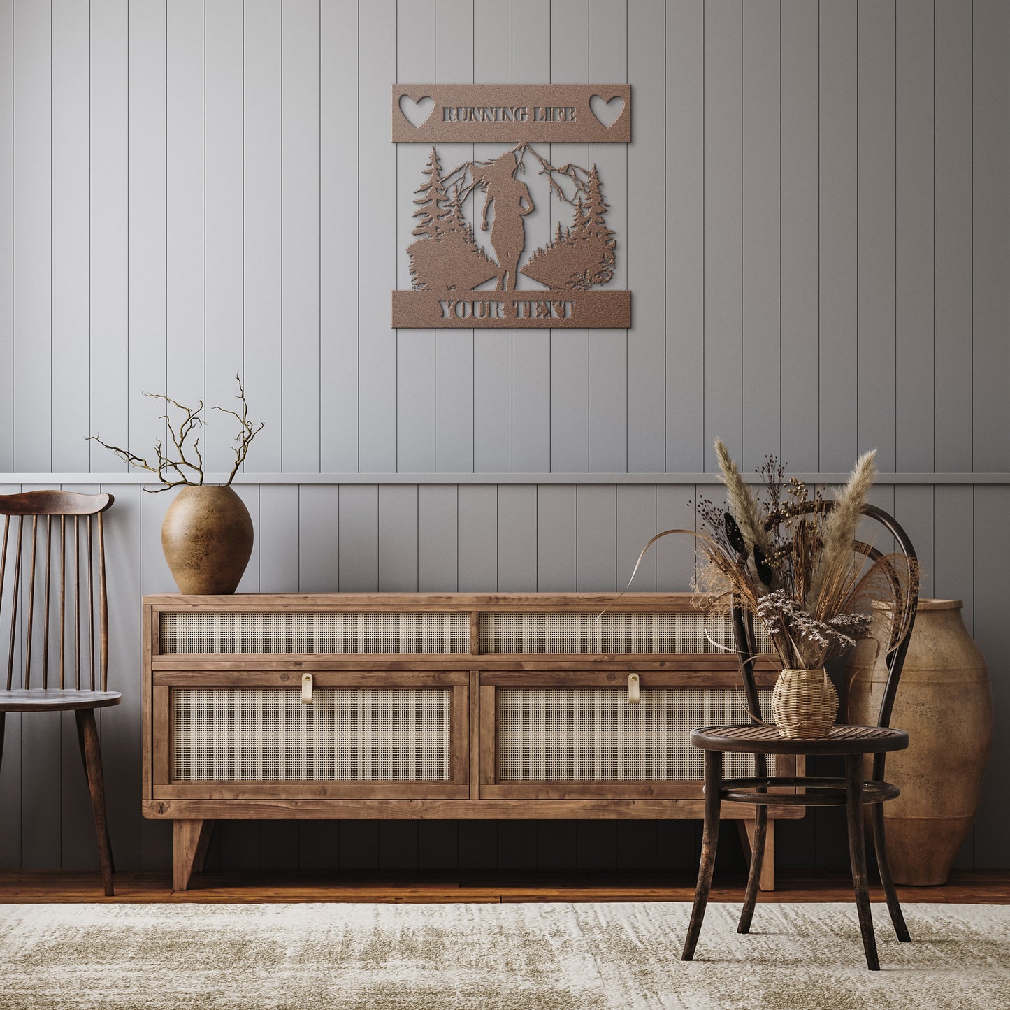 Running Metal Wall Art