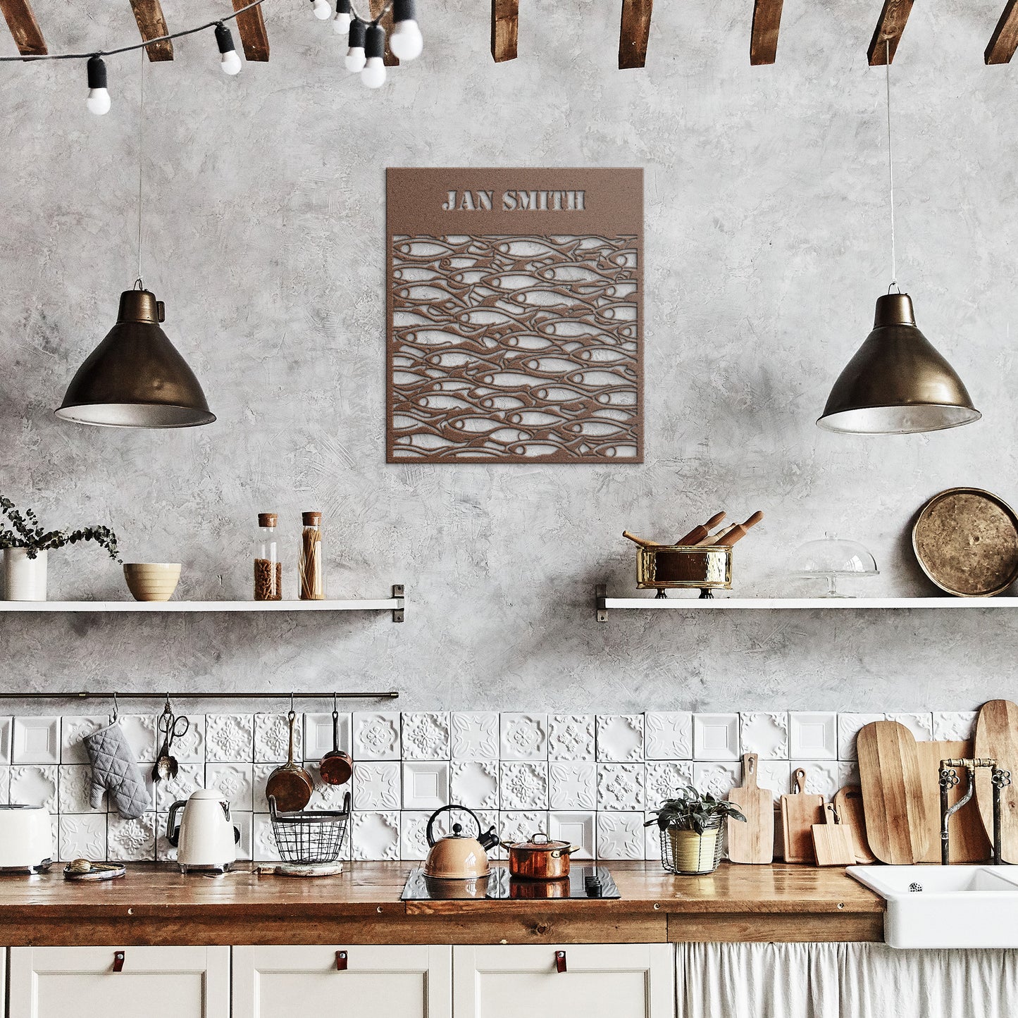 School Of Fish Metal Wall Art