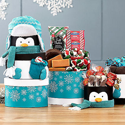 Penguin Sweets: Christmas Holiday Gift Tower