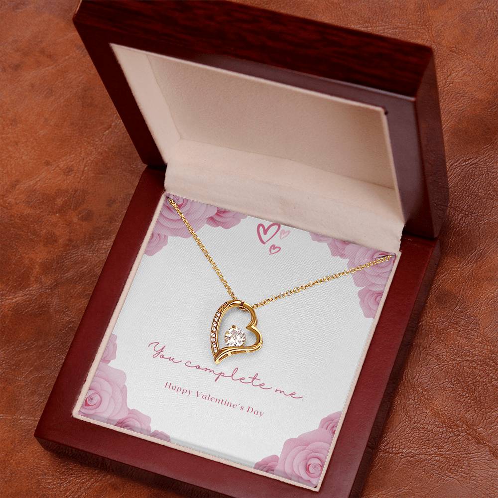 Forever Love Necklace With Message Card. A Gift For That Special Someone On Valentines Day