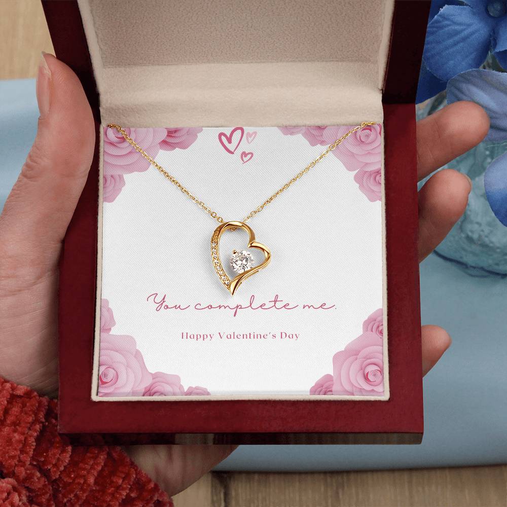 Forever Love Necklace With Message Card. A Gift For That Special Someone On Valentines Day