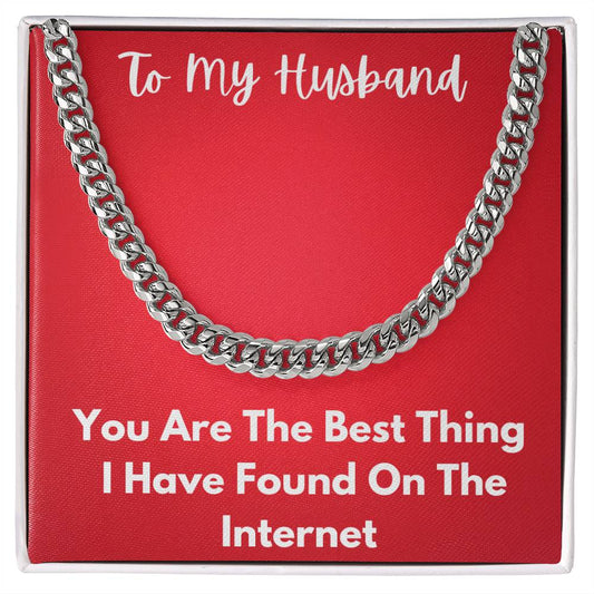 Funny Valentines Gift For A Husband, Cuban Link Chain