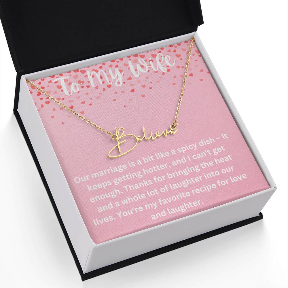 Signature Name Necklace. The Perfect Valentines Gift For The One You Love