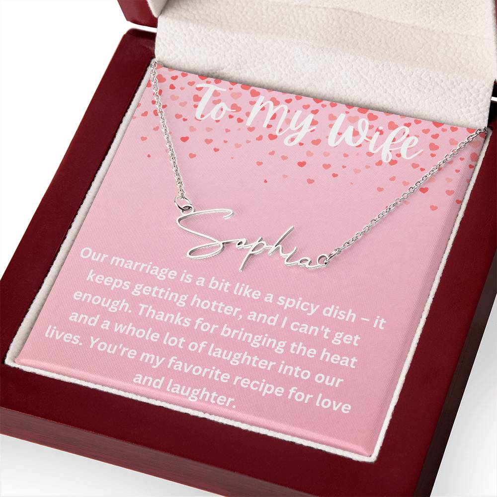 Signature Name Necklace. The Perfect Valentines Gift For The One You Love