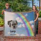 Personalized Dog Memorial Photo Woven Blanket