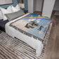 Personalized Dog Memorial Photo Woven Blanket