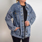 Custom Bridesmaid Oversized Denim Jacket With Name, Personalized Name Bridesmaid Denim Jacket, Custom Gift For Bridesmaid, Custom Bridal Party Gifts,