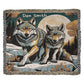 Personalzed Wolves Heirloom Woven Blanket