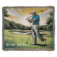 Personalized Golfer Heirloom Woven Blanket