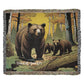 Personalized Bear In Woods Heirloom Woven Blanket