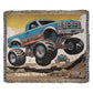 Personalized Monster Truck Heirloom Woven Blanket