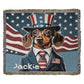Personalized Dacshund President Heirloom Woven Blanket