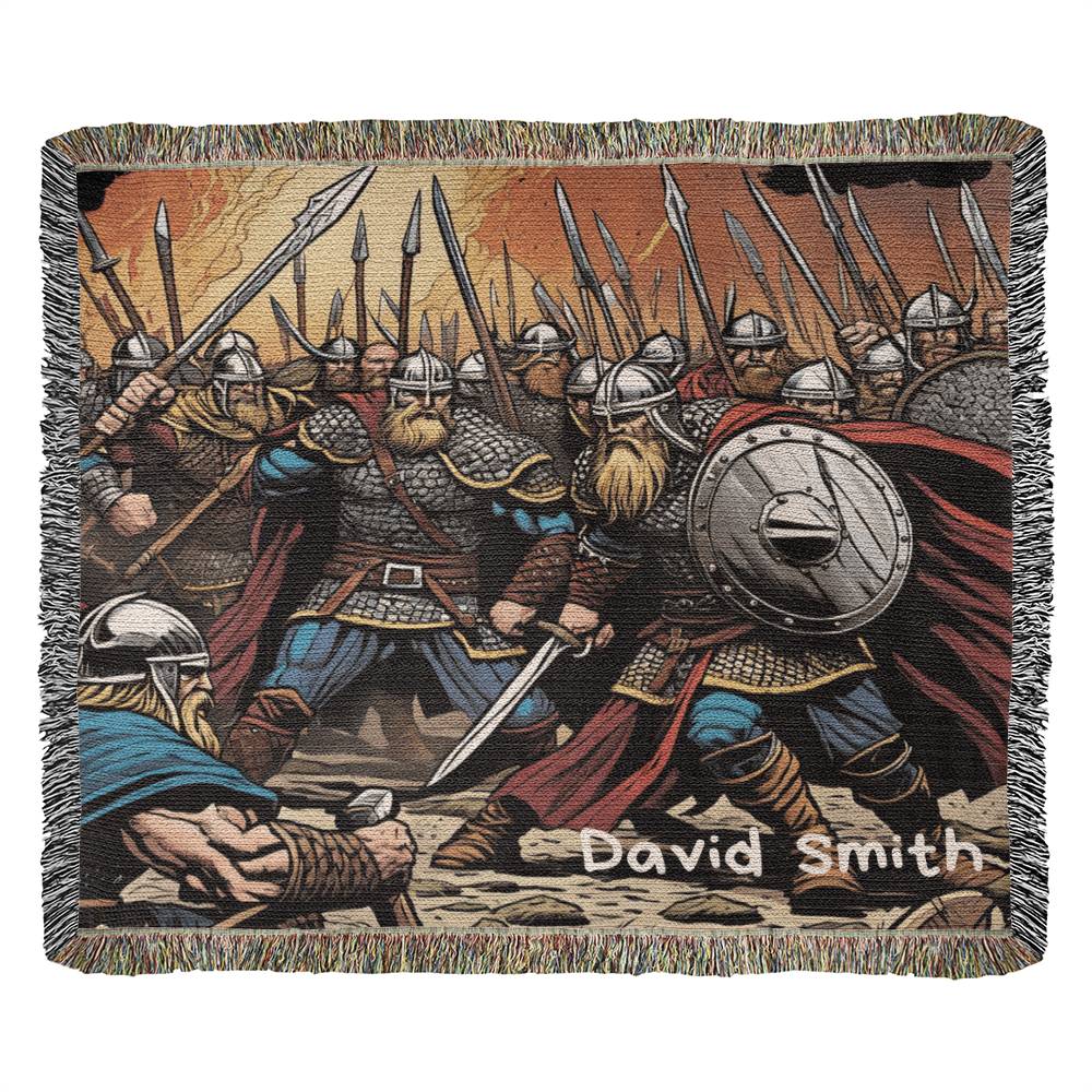 Personalized Viking Heirloom Woven Blanket