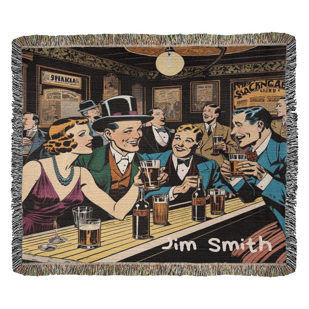 Personalized Speakeasy Heirloom Woven Blanket