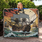 Personalized Pirate Ship Heirloom Woven Blanket