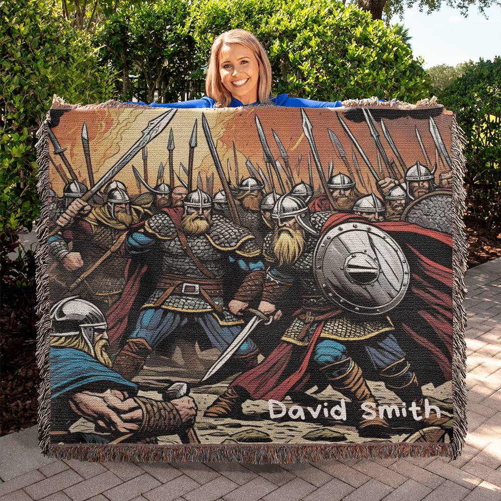 Personalized Viking Heirloom Woven Blanket