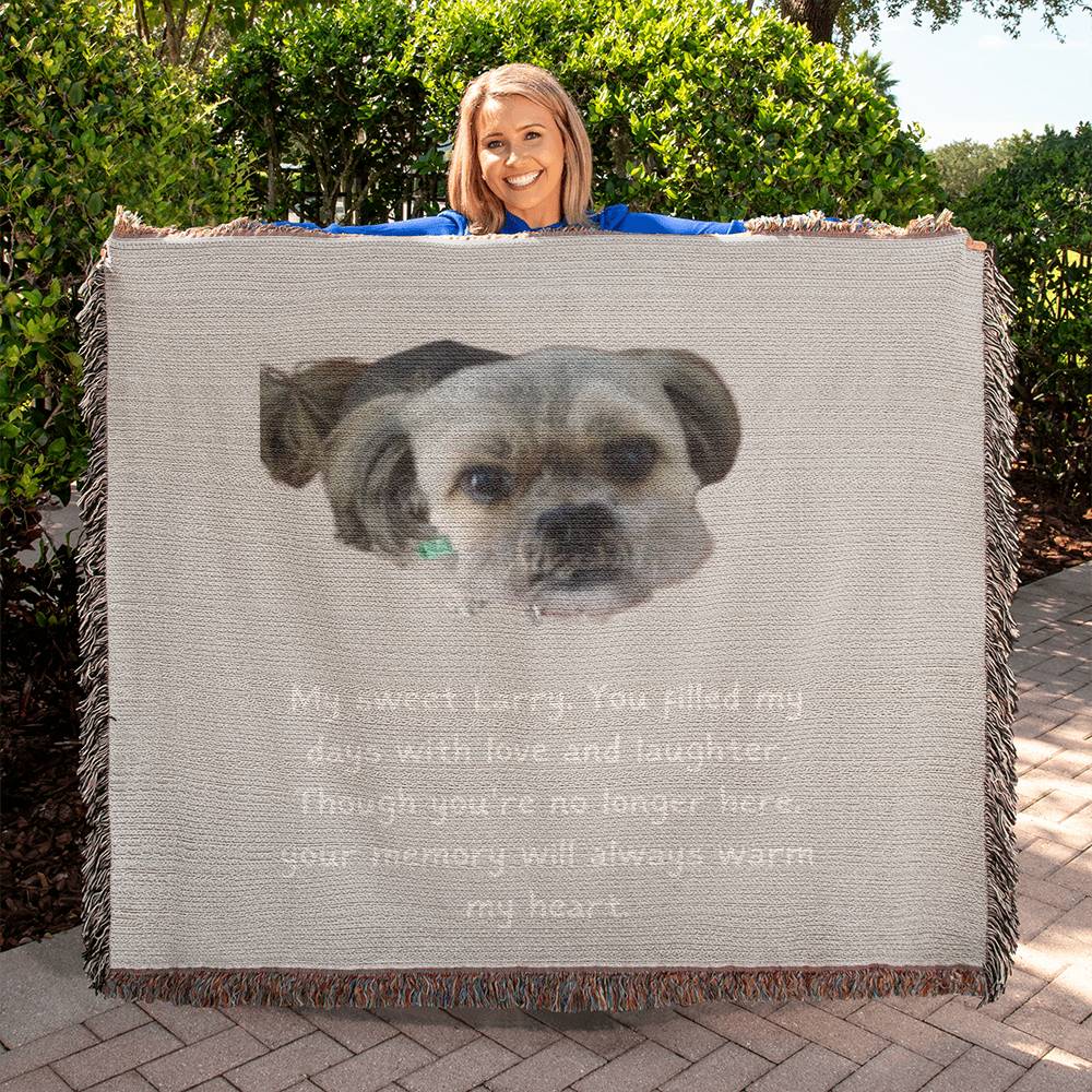 Personalized Dog Memorial Blanket With Photo