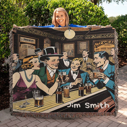 Personalized Speakeasy Heirloom Woven Blanket