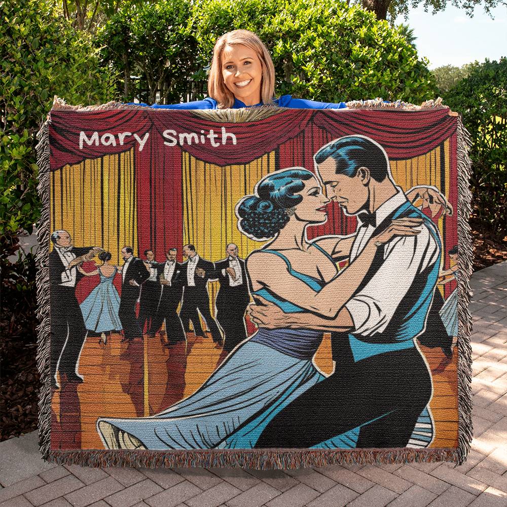 Personalized Ballroom Dancing Heirloom Woven Blanket