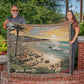 Personalized Beach Scene Heirloom Woven Blanket