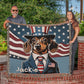 Personalized Dacshund President Heirloom Woven Blanket