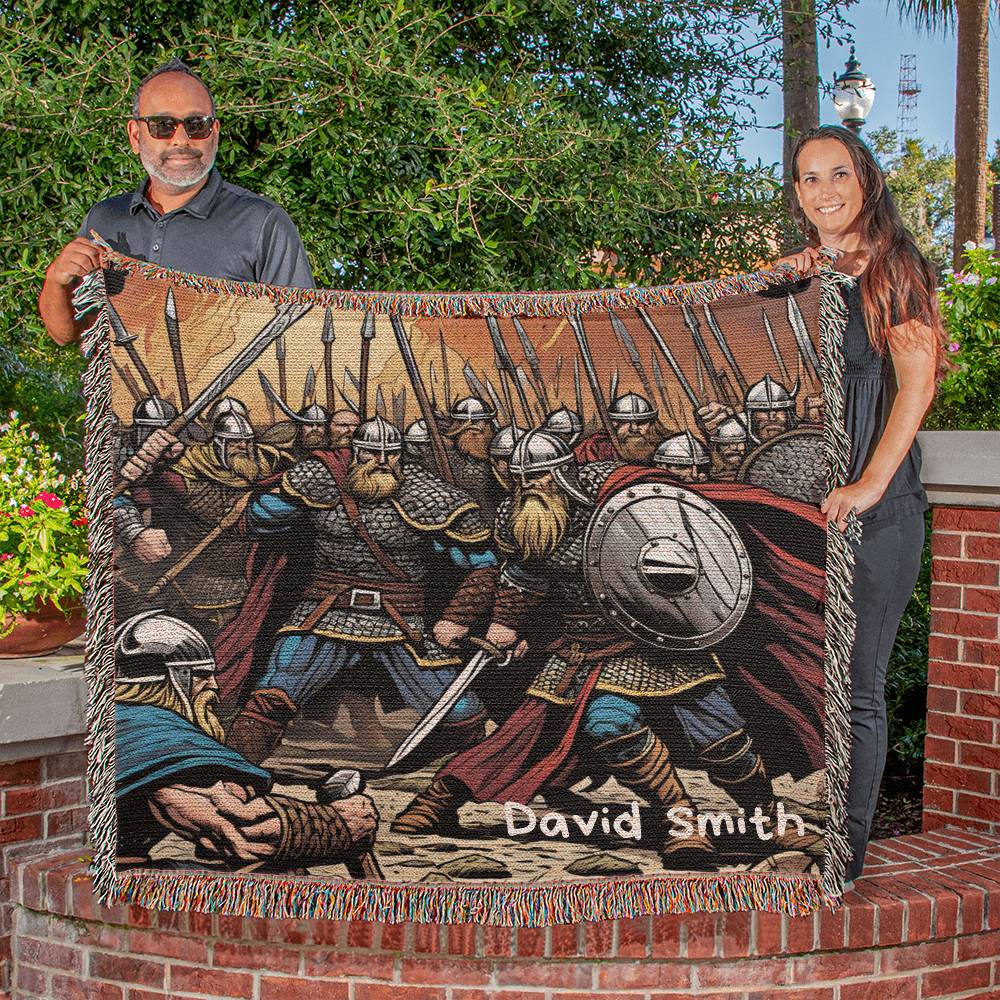 Personalized Viking Heirloom Woven Blanket