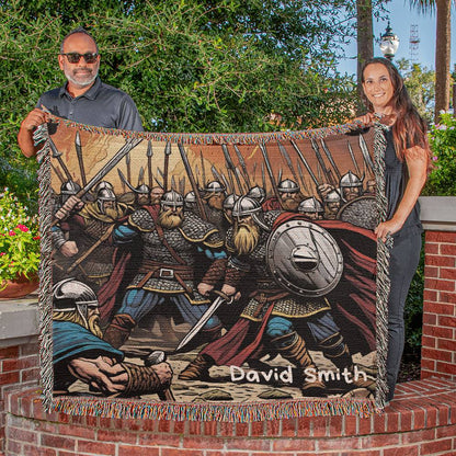 Personalized Viking Heirloom Woven Blanket