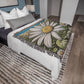 Personalized Daisy Heirloom Woven Blanket