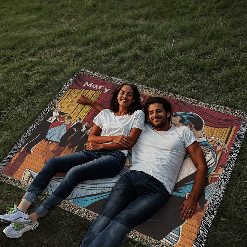 Personalized Ballroom Dancing Heirloom Woven Blanket