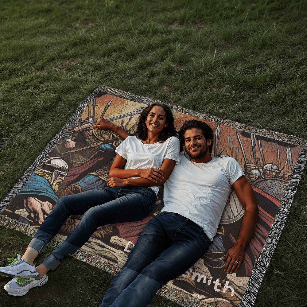 Personalized Viking Heirloom Woven Blanket