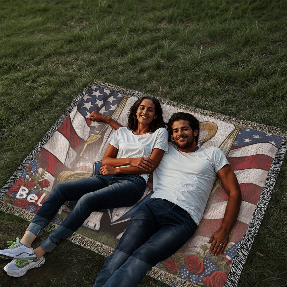 Personalized Pembroke Welsh Corgi Heirloom Woven Blanket