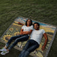 Personalized Sunflower Heirloom Woven Blanket