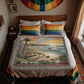 Personalized Beach Scene Heirloom Woven Blanket