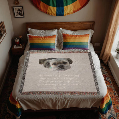 Personalized Dog Memorial Blanket With Photo