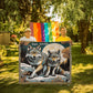 Personalzed Wolves Heirloom Woven Blanket