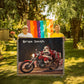 Personalized Santa Biker Heirloom Woven Blanket